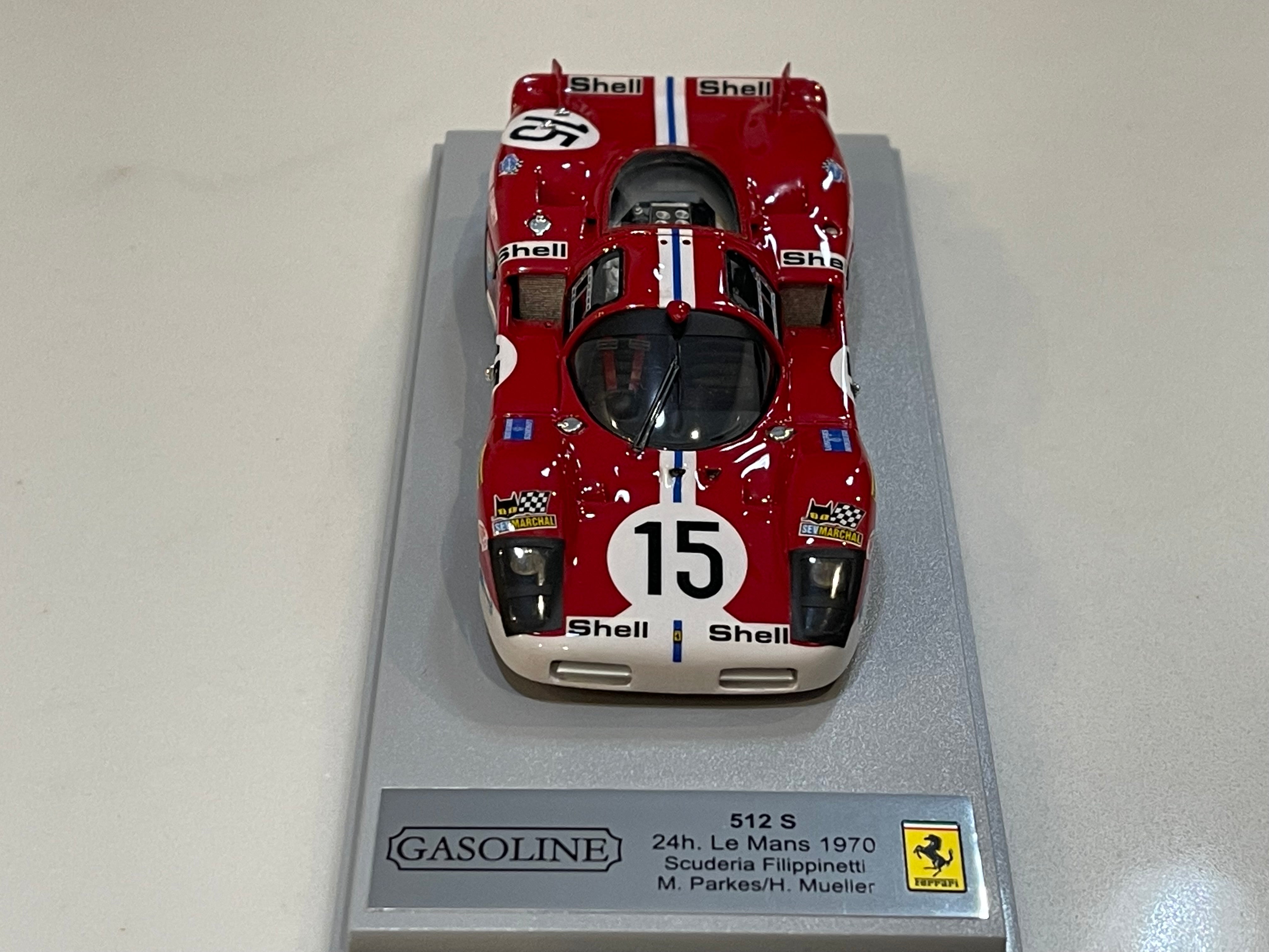 Gasoline 1/43 Ferrari 512 S 24 Hours Le Mans 1970 Red No. 15 