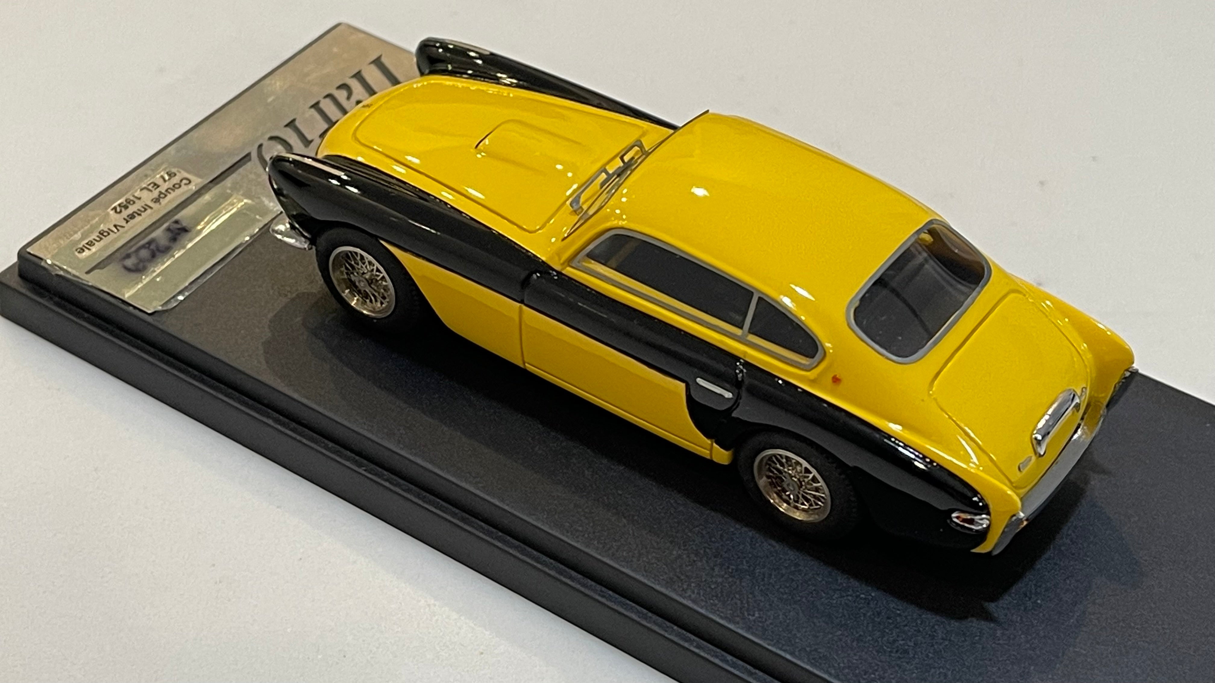 Ilario 1/43 Ferrari 212 Inter Vignale Coupe 0197EL 1952 Yellow/Black IL43014Y