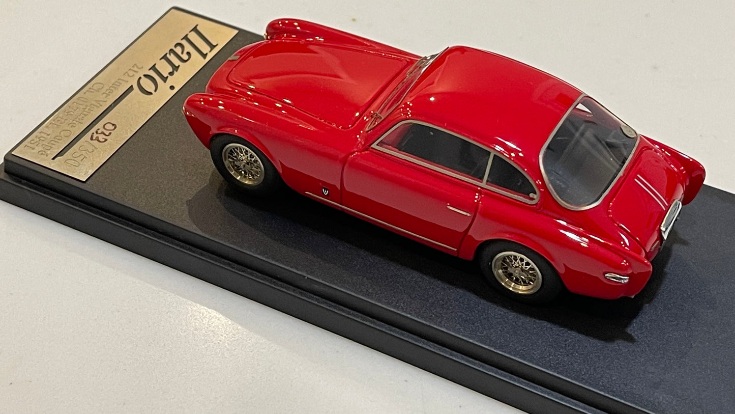 Ilario 1/43 Ferrari 212 Inter Vignale Coupe 0179EL 1951 Red IL43023R