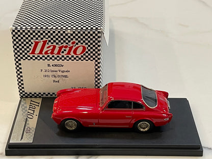 Ilario 1/43 Ferrari 212 Inter Vignale Coupe 0179EL 1951 Red IL43023R