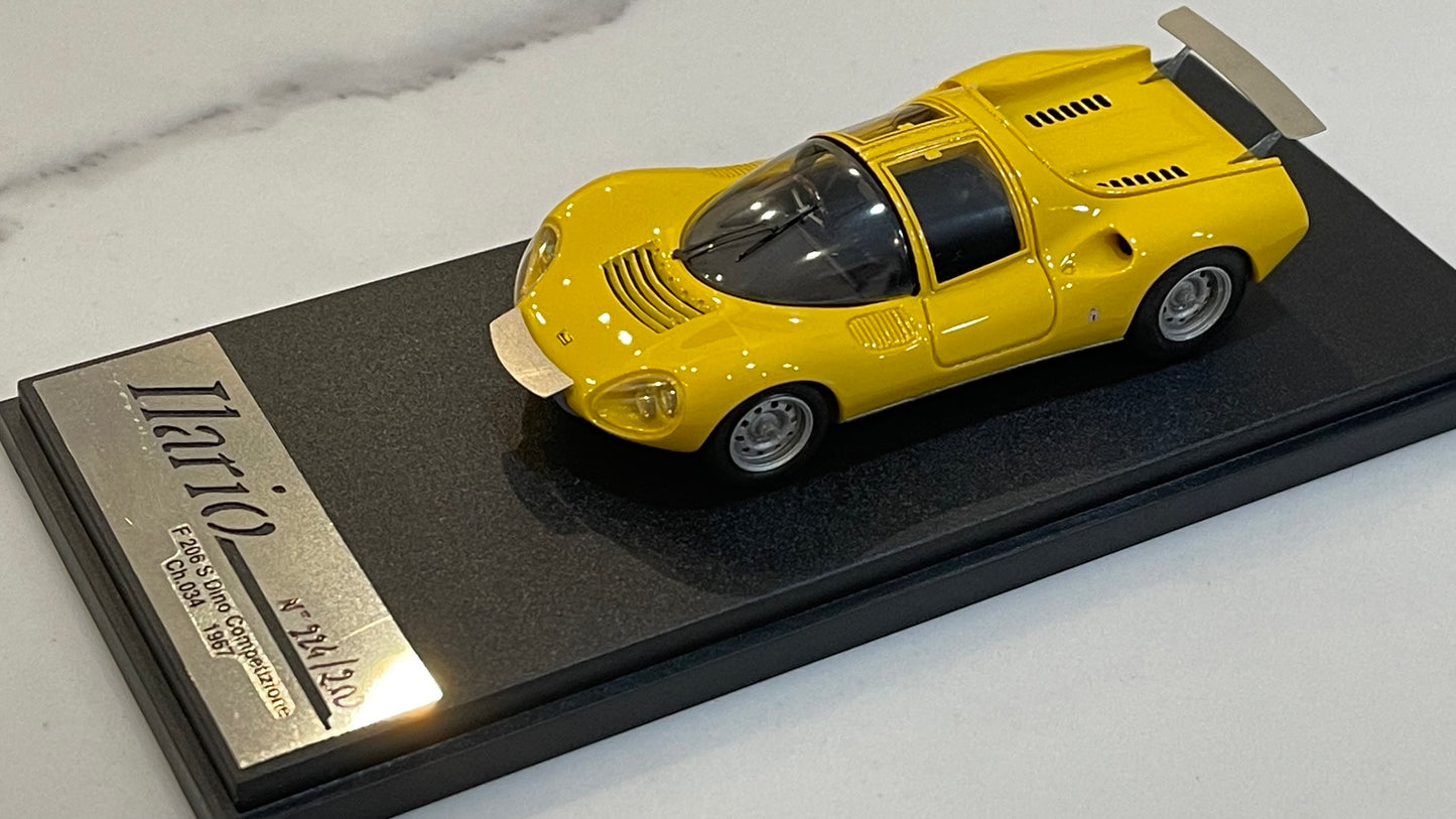 Ilario 1/43 Ferrari 206 S Competizione 034 1967 Yellow IL43015
