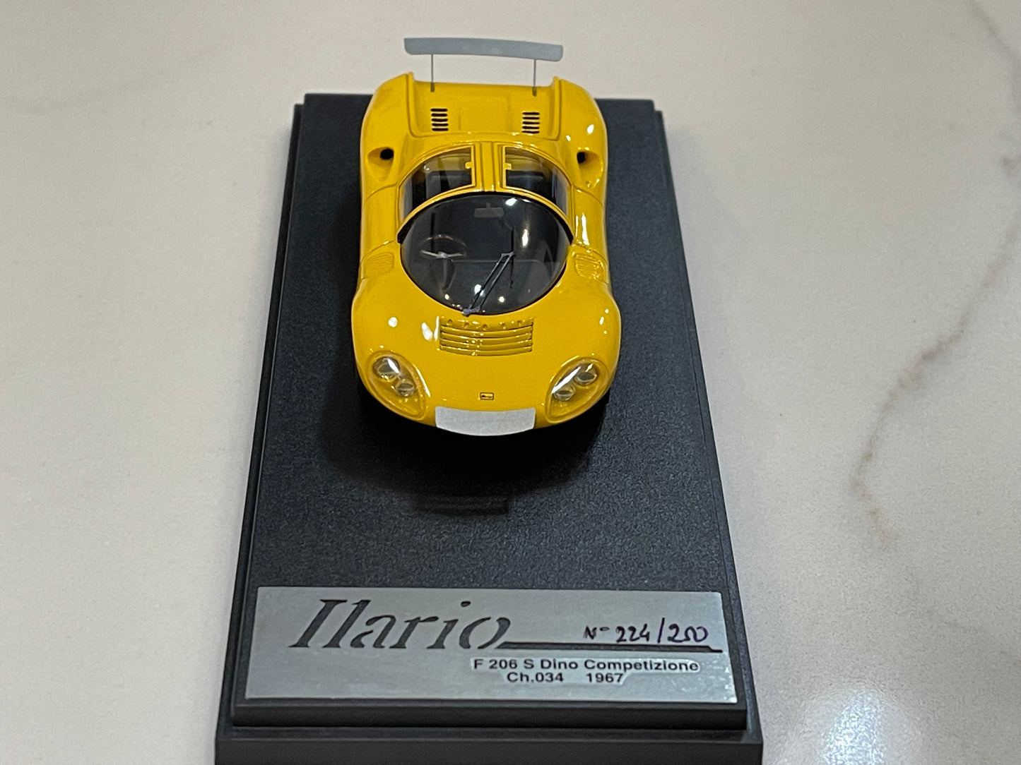 Ilario 1/43 Ferrari 206 S Competizione 034 1967 Yellow IL43015