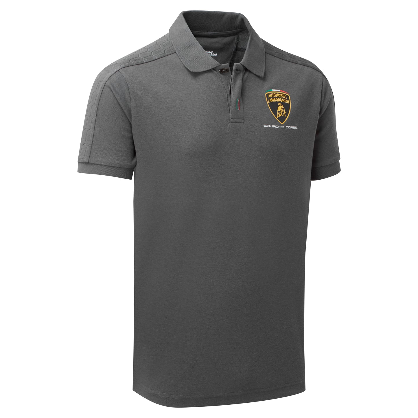 Lamborghini Squadra Corse Men's Travel Polo Shirt Grey