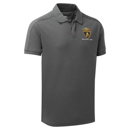 Lamborghini Squadra Corse Men's Travel Polo Shirt Grey