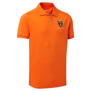 Lamborghini Squadra Corse Men's Travel Polo Shirt Orange
