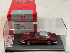 MR 1/43 Ferrari 250 GT Nembo Spyder 3771GT HT 1960 Met. Dark Red/Silver MR137B