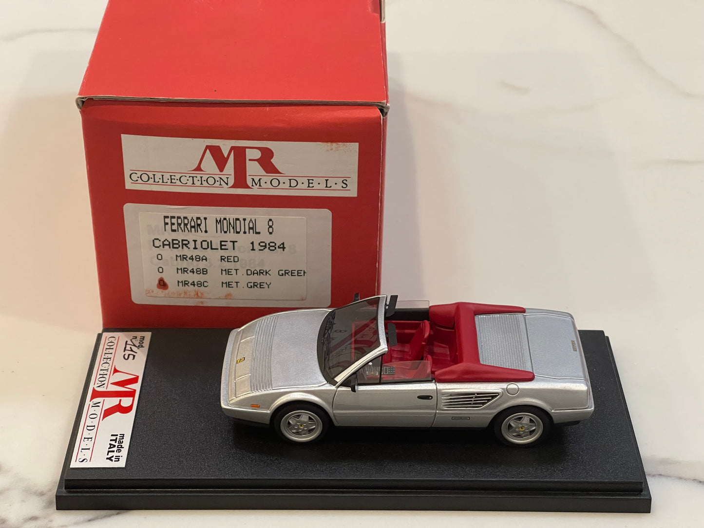 MR 1/43 Ferrari Mondial 8 Cabriolet 1984 Met. Grey MR48C
