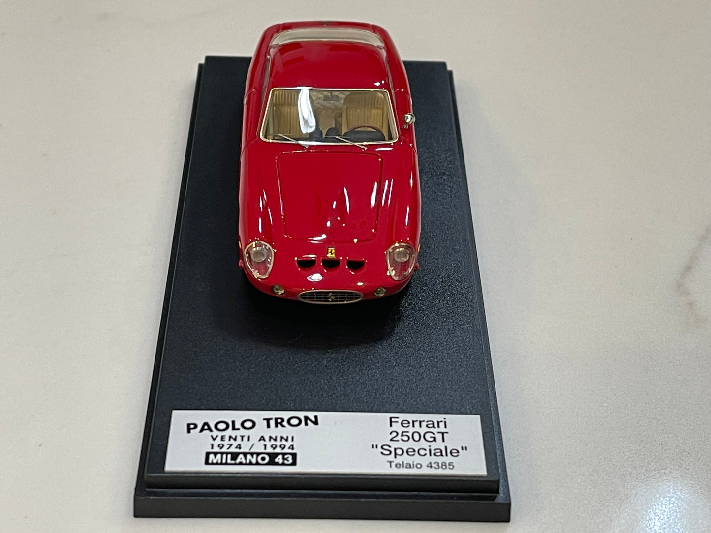 MR Paolo Tron 1/43 Ferrari 250 GT Lusso Speciale Telaio 04385GT 1963 Red MRPT-01