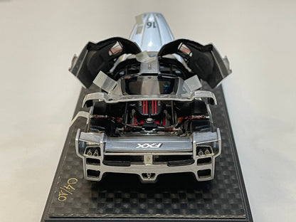 MR BOSICA 1/43 FERRARI FXX 2005 SILVER #16 OPEN/CLOSE MRBOS03