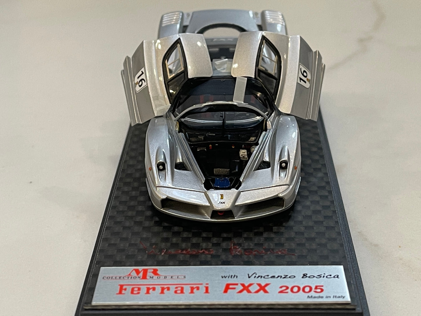 MR BOSICA 1/43 FERRARI FXX 2005 SILVER #16 OPEN/CLOSE MRBOS03