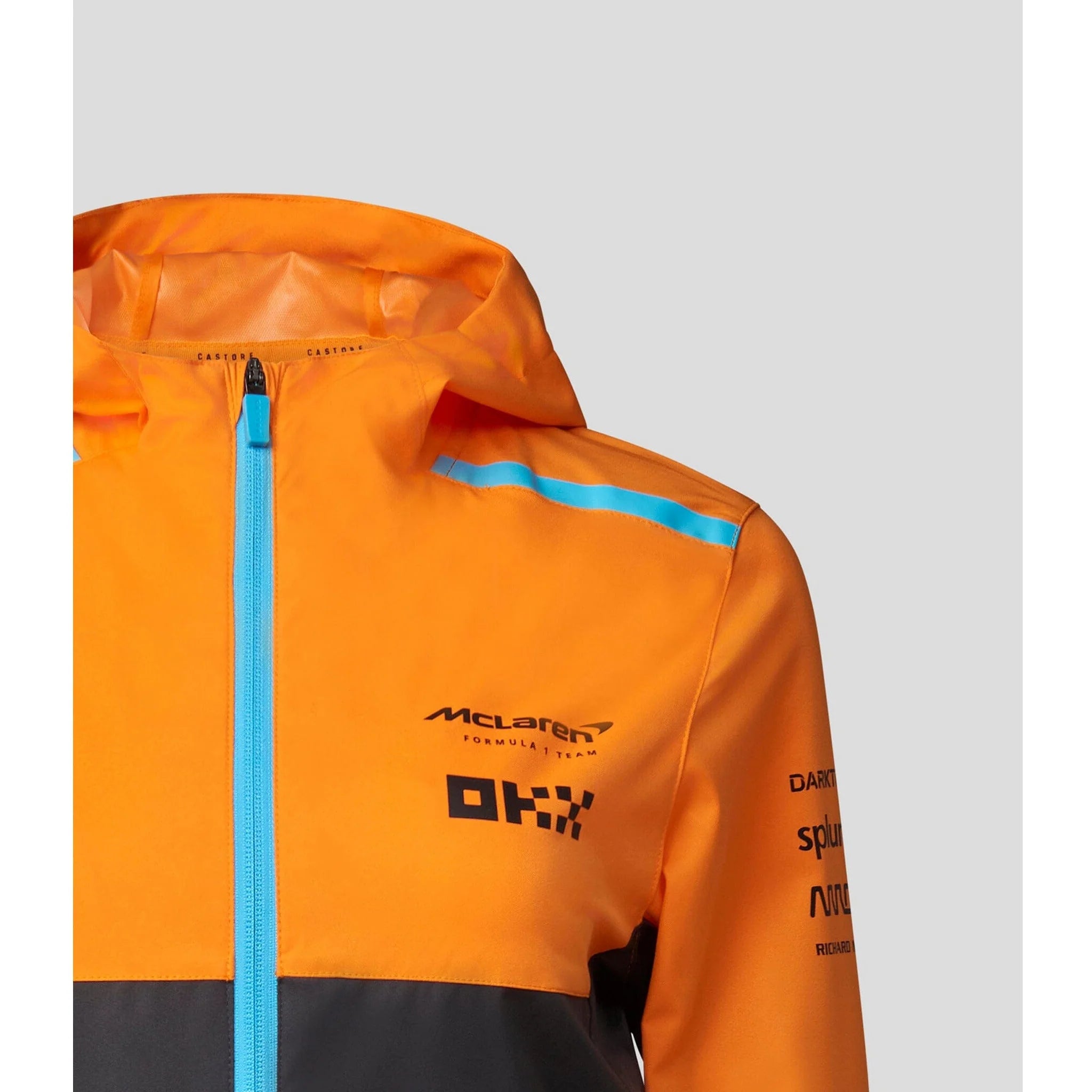 McLaren F1 Women's 2023 Team Water Resistant Jacket Orange/Dark Grey