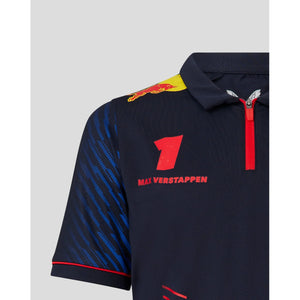 Red Bull Racing F1 Kid's Max Verstappen Team Polo Shirt Navy