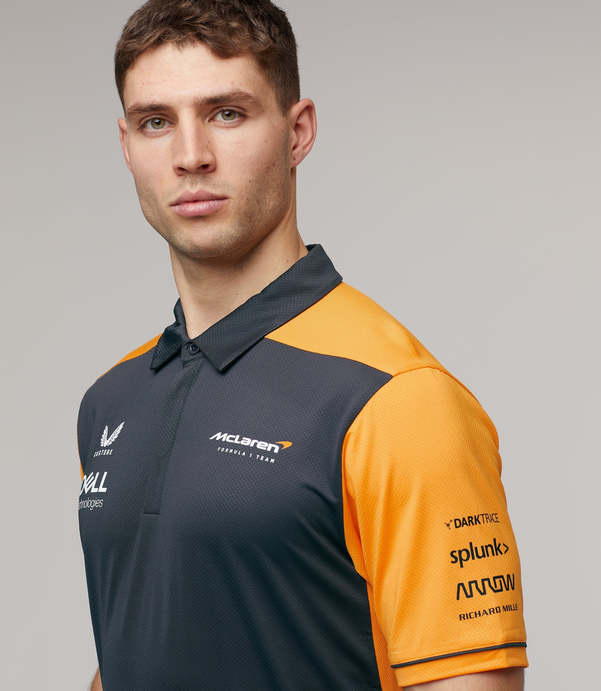 Mclaren F1 Men's Team Polo Shirt Dark Grey