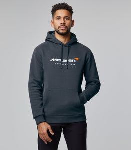 Mclaren F1 Men's Large Logo Hooded Sweatshirt Dark Grey