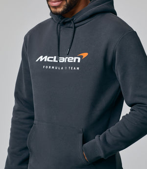 Mclaren F1 Men's Large Logo Hooded Sweatshirt Dark Grey