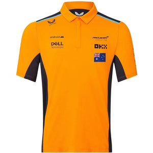 McLaren F1 Men's 2023 Team Oscar Piastri Polo Shirt Orange