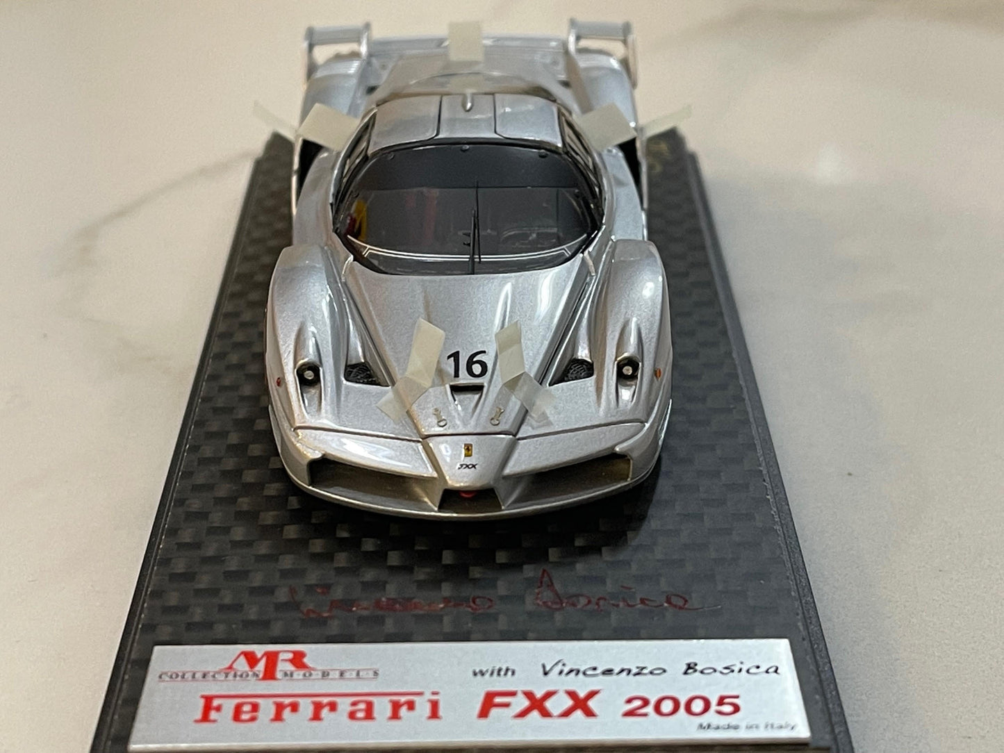 MR BOSICA 1/43 FERRARI FXX 2005 SILVER #16 OPEN/CLOSE MRBOS03