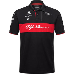 Alfa Romeo Racing F1 Men's Team Polo Shirt Black