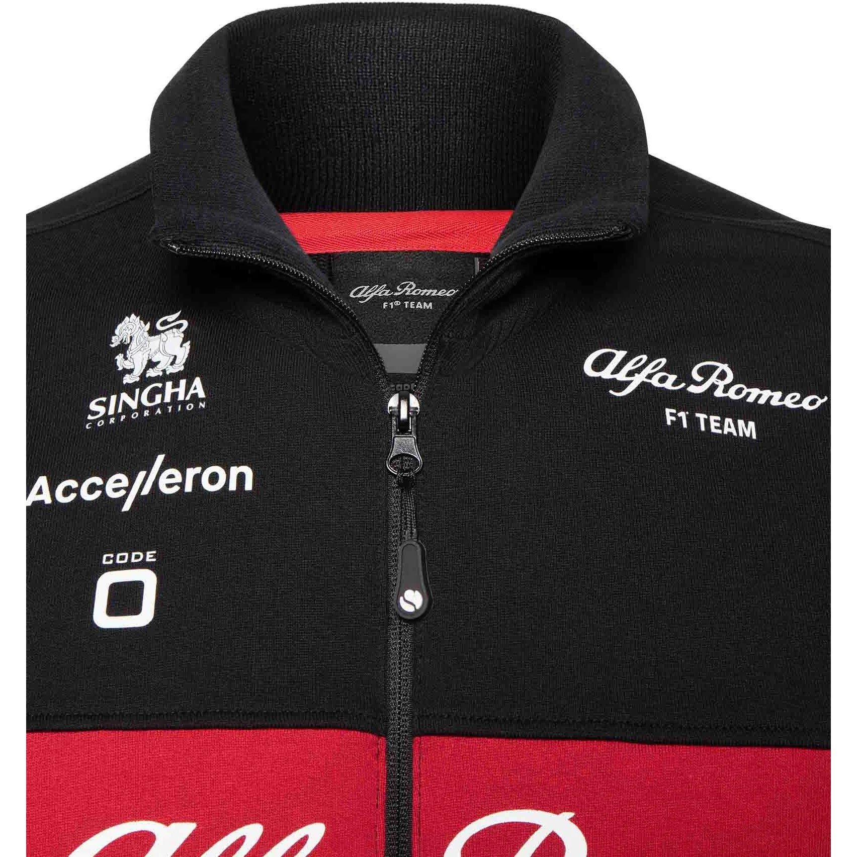 Alfa Romeo Racing F1 2023 Mens Team Full Zip Sweat Jacket Black